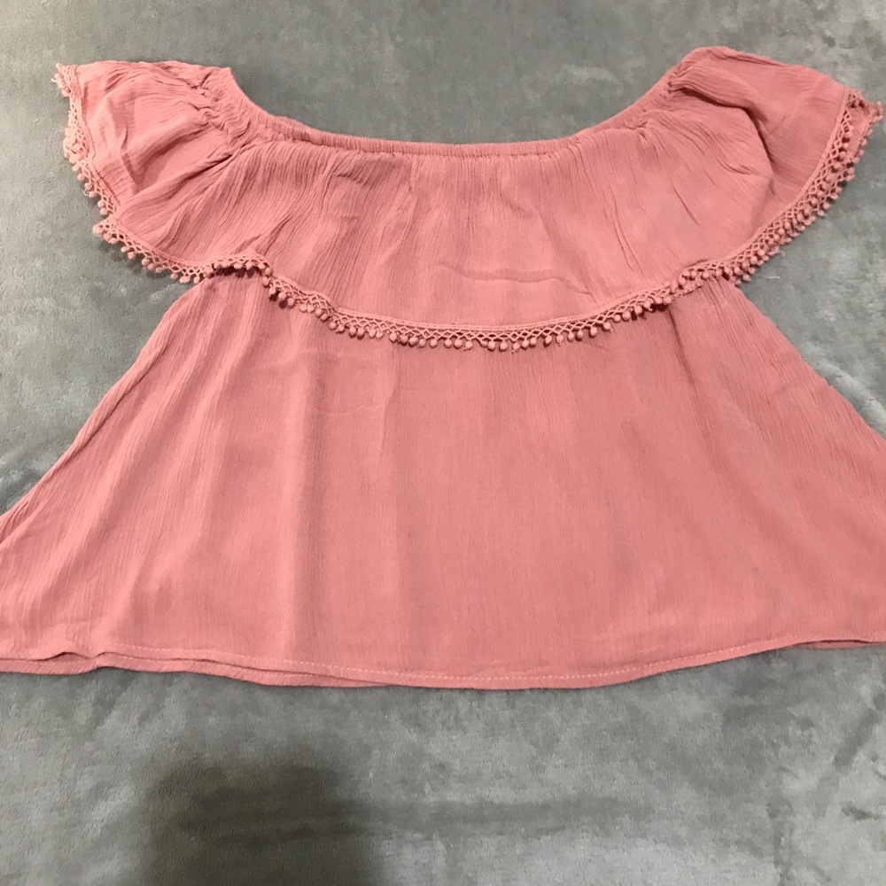 Pink Off the Shoulder Top